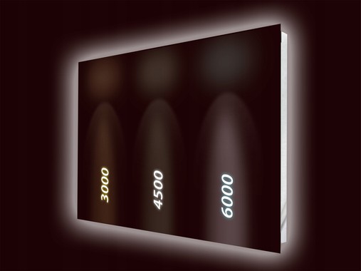 Nowoczesne lustro LED 60x80 Barwa ciepła 3000K