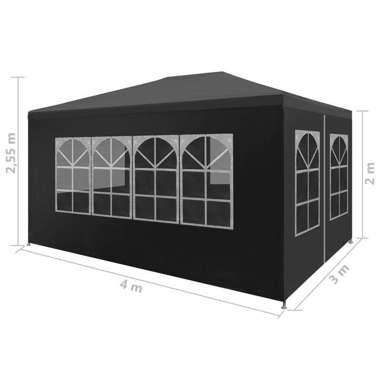   Namiot imprezowy, 3 x 4 m, antracytowy