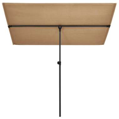   Parasol ogrodowy na słupku aluminiowym, 180x130 cm, taupe