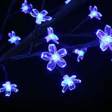   Drzewko świecące na niebiesko, 120 LED, kwiat wiśni, 150 cm