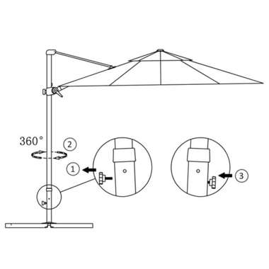   Parasol wiszący z aluminiowym słupkiem, 250x250 cm, zielony