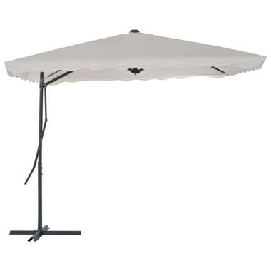   Parasol ogrodowy na słupku stalowym, 250 x 250 cm, piaskowy