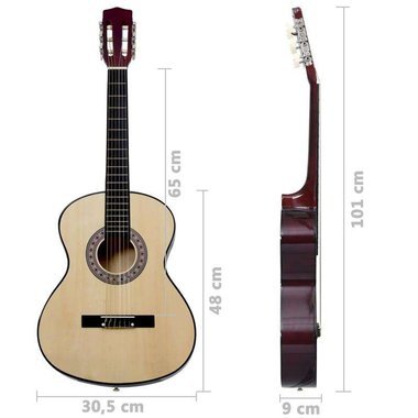   Gitara klasyczna dla początkujących, 4/4 39", lipa