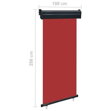   Markiza boczna na balkon, 100 x 250 cm, czerwona