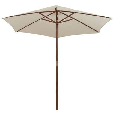   Parasol ogrodowy, 270x270 cm, drewniany, kremowy