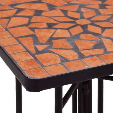   Mozaikowy stolik boczny, terakota, ceramiczny