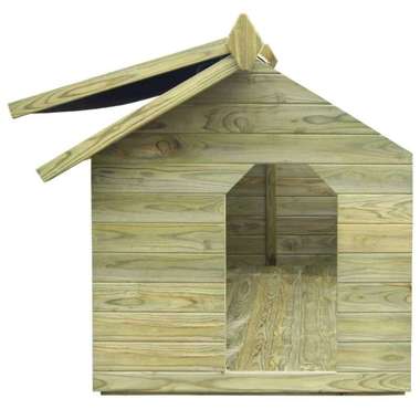   Buda dla psa z otwieranym dachem, impregnowane drewno sosnowe