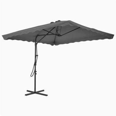   Parasol ogrodowy na słupku stalowym, 250 x 250 cm, antracytowy