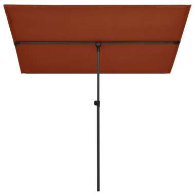   Parasol ogrodowy na słupku aluminiowym, 180x130 cm, terakota