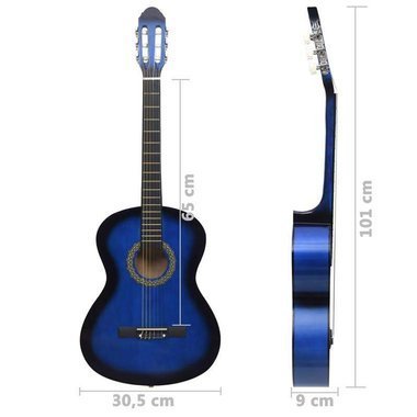   Gitara klasyczna dla początkujących, 4/4, 39", drewno lipowe