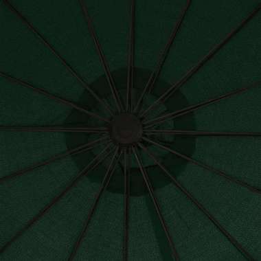   Parasol ogrodowy, wiszący, zielony, 3 m, słupek aluminiowy