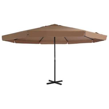   Parasol ogrodowy na słupku aluminiowym, 500 cm, taupe