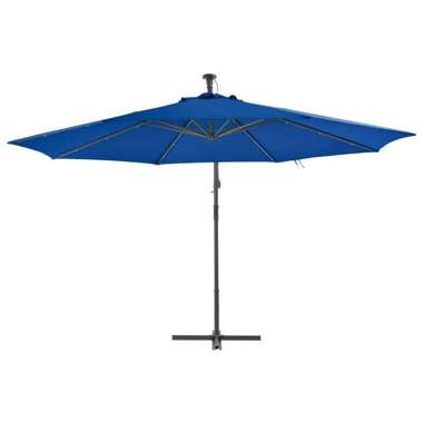   Parasol wiszący z aluminiowym słupkiem, 350 cm, niebieski