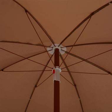   Parasol na stalowym słupku, 180 cm, kolor taupe