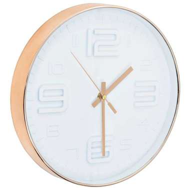   Zegar ścienny w kolorze miedzi, 30 cm