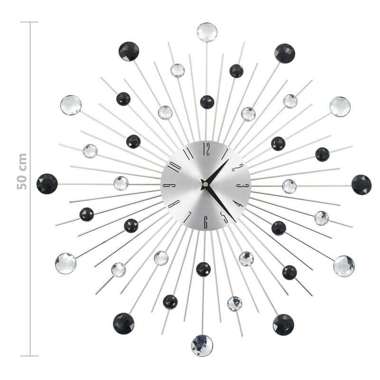   Zegar ścienny z mechanizmem kwarcowym, nowoczesny design, 50 cm