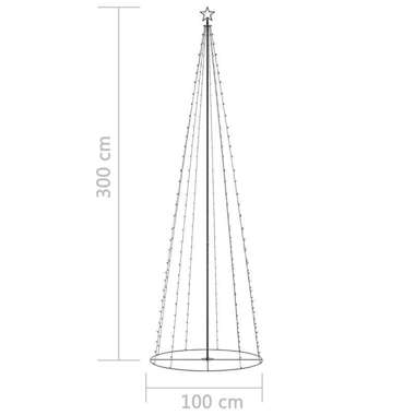   Ozdoba świąteczna w kształcie choinki, 330 LED, 100x300 cm