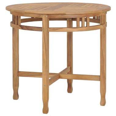   Stół jadalniany, Ø 80 cm, lite drewno tekowe