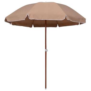   Parasol na stalowym słupku, 240 cm, kolor taupe