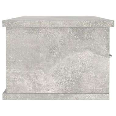   Półka ścienna z szufladami, szarość betonu, 90x26x18,5 cm