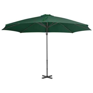   Parasol wiszący z aluminiowym słupkiem, 300 cm, zielony