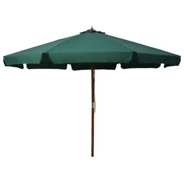   Parasol ogrodowy na drewnianym słupku, 330 cm, zielony