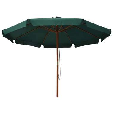   Parasol ogrodowy na drewnianym słupku, 330 cm, zielony