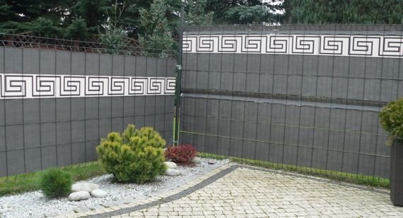 Taśma ogrodzeniowa 19,3cm x 48m jasno szara 