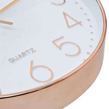   Zegar ścienny, 30 cm, różowe złoto