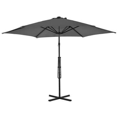   Parasol ogrodowy na słupku stalowym, 300 cm, antracytowy