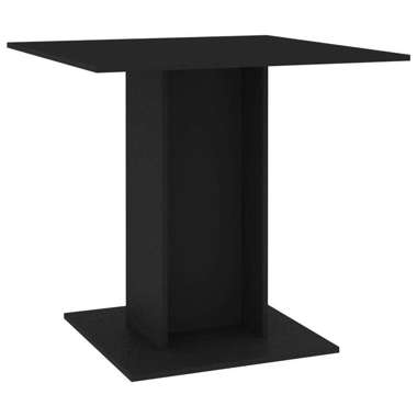   Stół jadalniany, czarny, 80 x 80 x 75 cm, płyta wiórowa