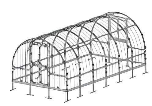 KLASIKA  TUBE szklarnia ogrodowa 3x4x 4mm