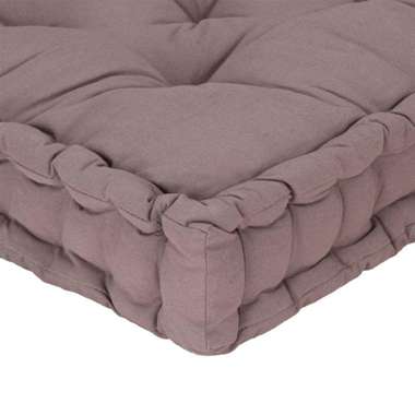  Poduszka na podłogę lub paletę, bawełna, 120x80x10 cm, taupe
