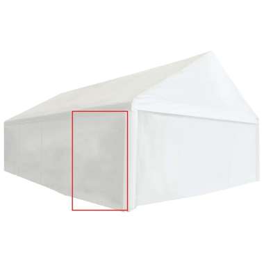   Panel boczny PVC, do namiotu, 2x2 m, biały, 550 g/m²