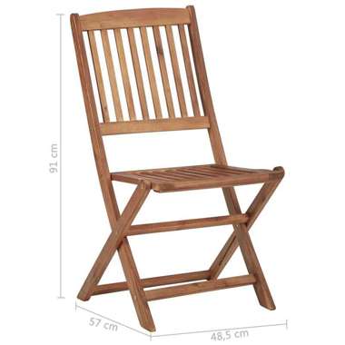   Składane krzesła ogrodowe, 2 szt., lite drewno akacjowe