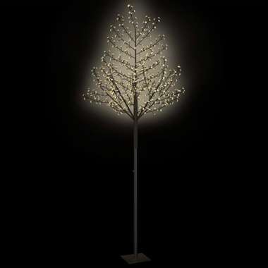   Drzewko z lampkami, 600 LED, ciepły biały, kwiat wiśni, 300 cm