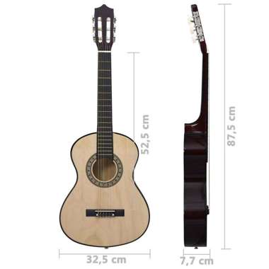   Gitara klasyczna dla początkujących i dzieci, 1/2, 34", lipa