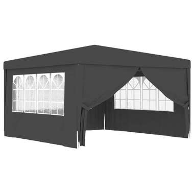   Namiot imprezowy ze ściankami, 4x4 m, antracytowy, 90 g/m²