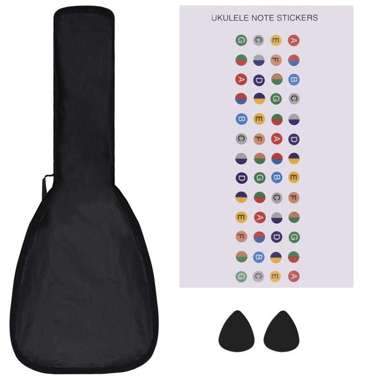   Ukulele sopranowe z pokrowcem, dla dzieci, różowe, 23"