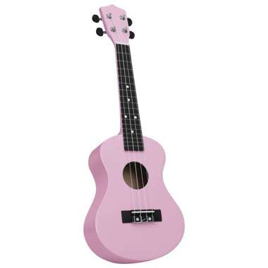   Ukulele sopranowe z pokrowcem, dla dzieci, różowe, 23"