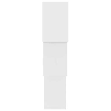   Półki ścienne kostki, wysoki połysk, białe, 84,5x15x27 cm