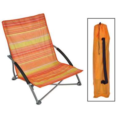 HI Składane krzesło plażowe, pomarańczowe, 65x55x25/65 cm