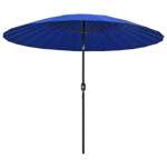   Parasol ogrodowy na słupku aluminiowym, 270 cm, lazurowy