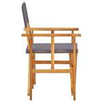   Krzesła reżyserskie, 2 szt., lite drewno akacjowe