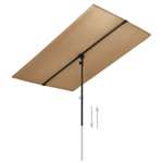   Parasol ogrodowy na słupku aluminiowym, 180x130 cm, taupe