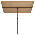   Parasol ogrodowy na słupku aluminiowym, 180x130 cm, taupe