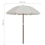   Parasol na stalowym słupku, 180 cm, piaskowy