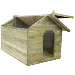   Buda dla psa z otwieranym dachem, impregnowane drewno sosnowe