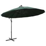   Parasol ogrodowy, wiszący, zielony, 3 m, słupek aluminiowy