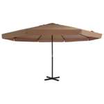   Parasol ogrodowy na słupku aluminiowym, 500 cm, taupe